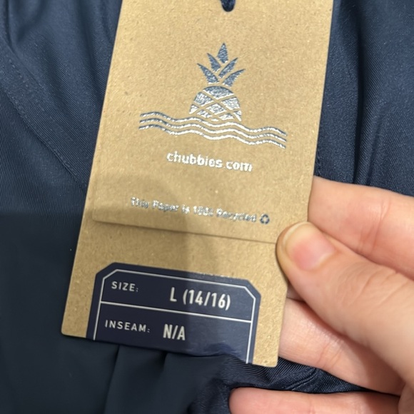 NWT Chubbies Youth Boy The New Lakeside Golf Polo UPF Navy Blue‎ - Picture 5 of 5